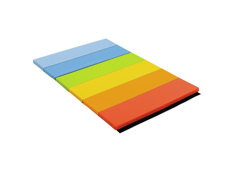FOLDABLE TUMBLING MAT 180 X 120 X 4 CM MULTICOLOURED | FOLDS IN 3 